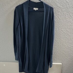 LOFT Deep Blue Open Front Cardigan